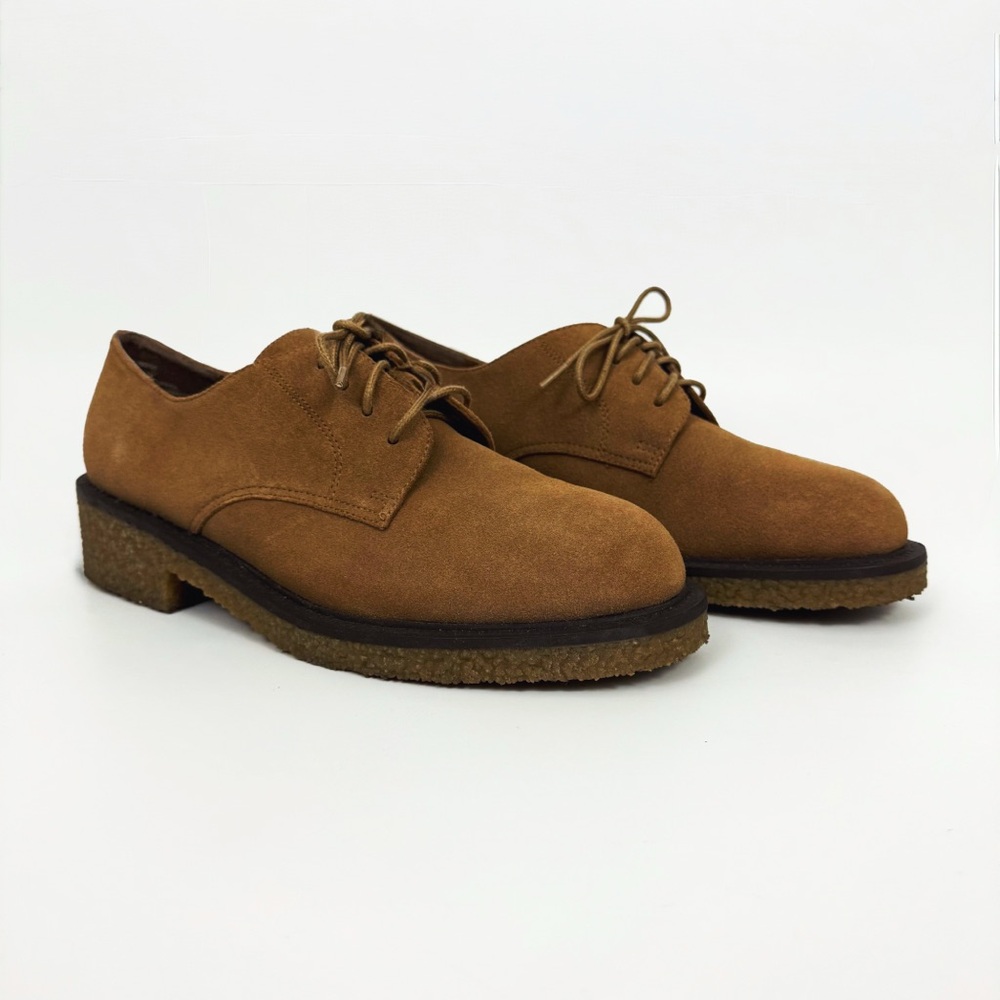 Vintage 90’s Genuine Suede Lace-Up Derby Gum-Sole Loafers | Size 10